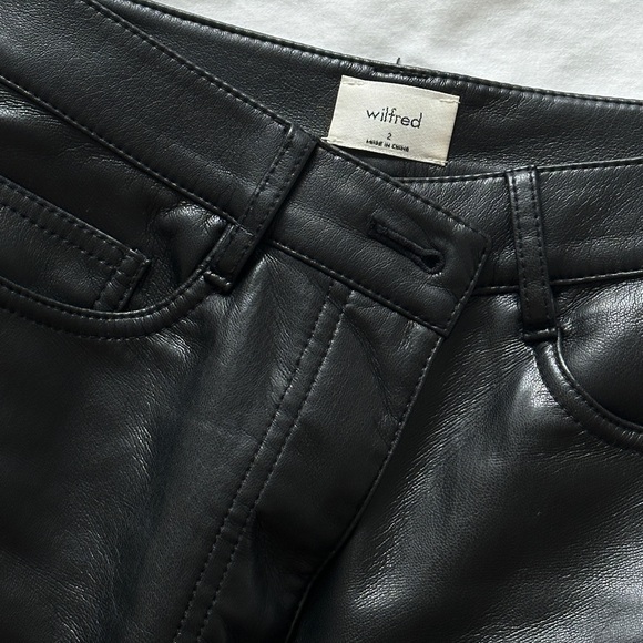 Wilfred The Melina Pant (Vegan Leather) - High waisted, Regular Length - Picture 2 of 4
